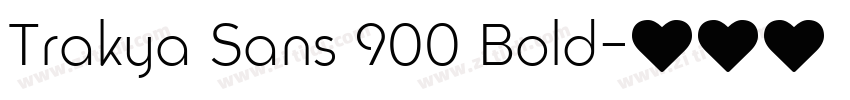 Trakya Sans 900 Bold字体转换